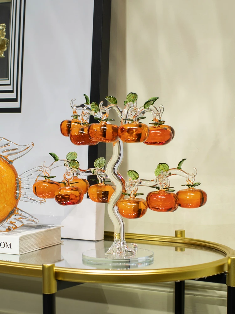 Modern Light Luxury Persimmon Tree Decoration Creative Living Room Wine Cabinet Vestibule Housewarming Soft Decoration