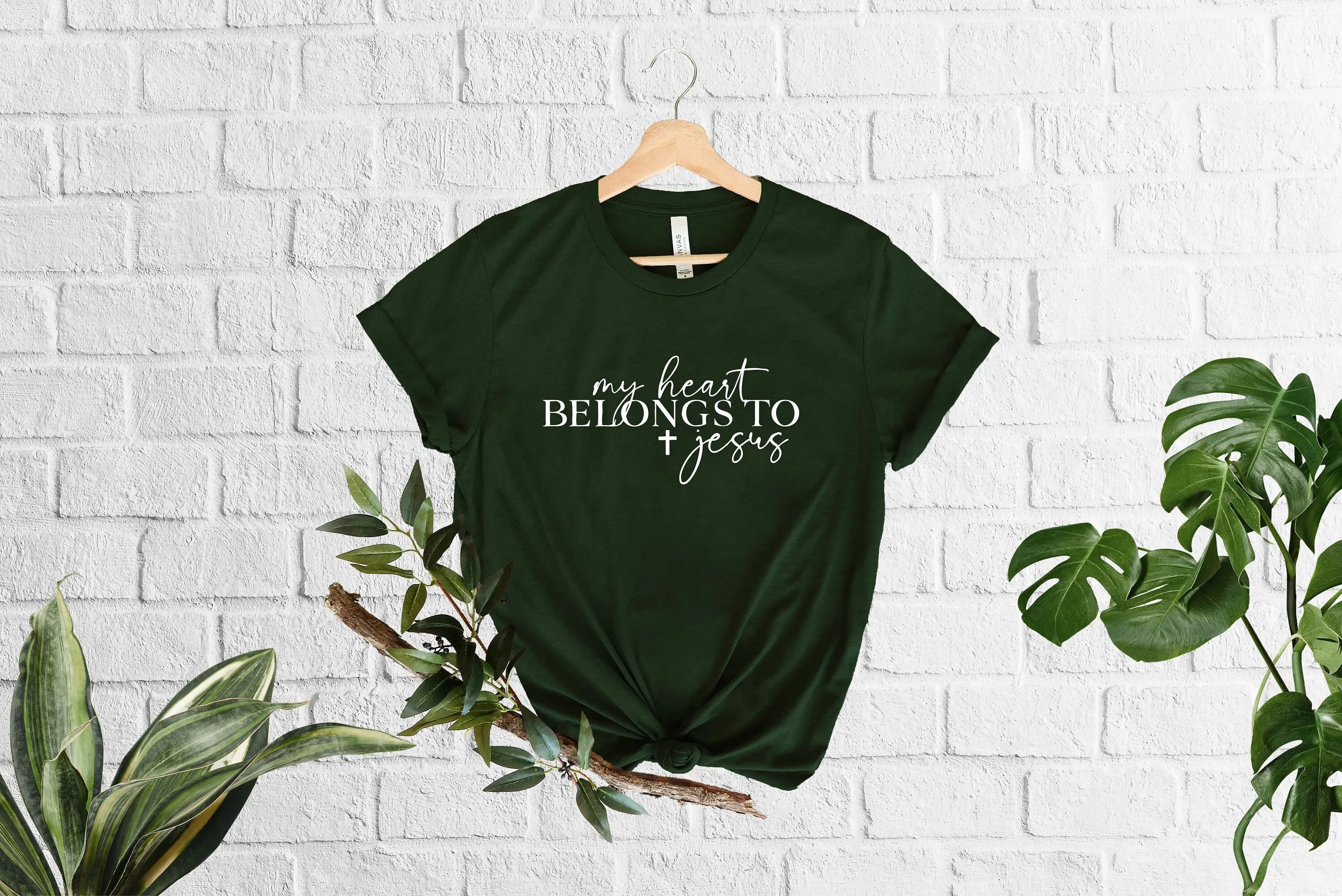 Kalbim İsa T shirt hıristiyanlık inancına aittir din tabanlı aile kilisesi tanrı'nın sevgisini ve dua dua