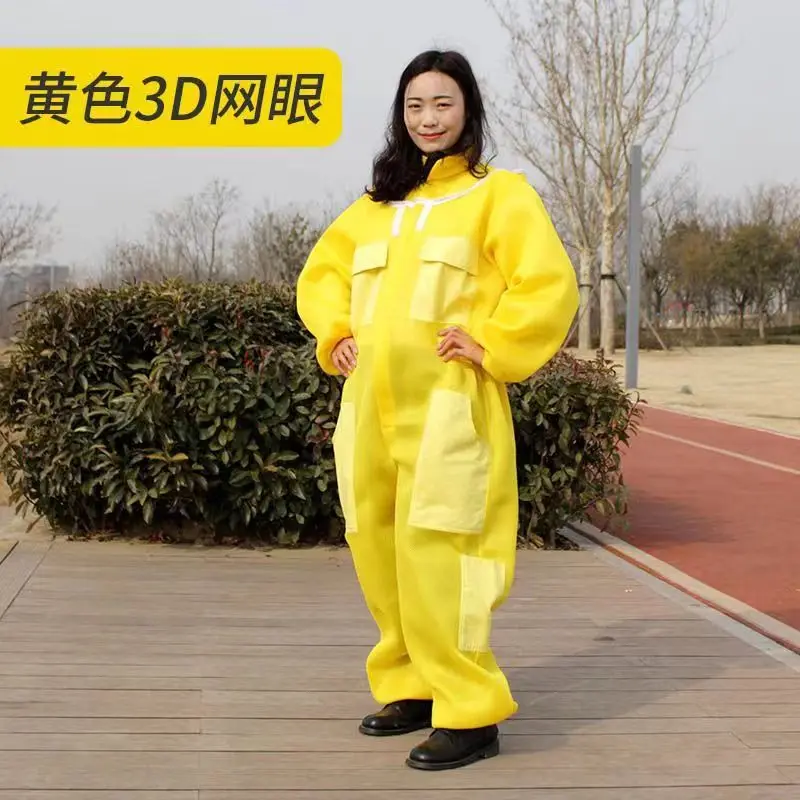 New Bee Protection Clothing Full Set Breathable Bee Protection Clothing Mesh Anti Bee One Piece Resistant Thickened Clothing