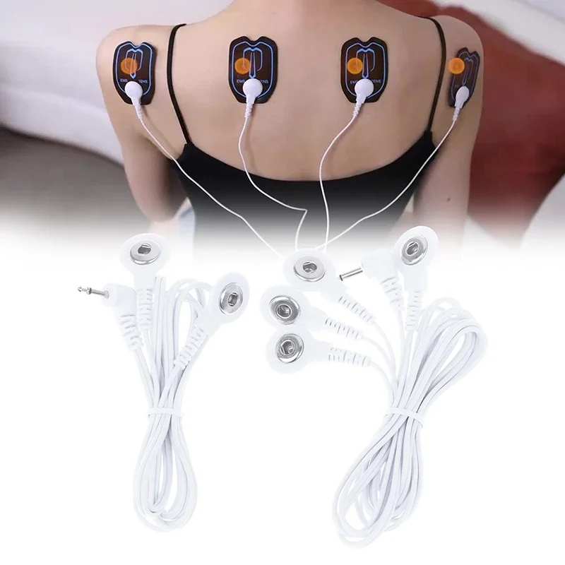 2/4 Way 2.5mm Plug Wires For Tens EMS Massager Electrical Nerve Muscle Stimulator Electrode Cable Line Wire For Electrode Pads