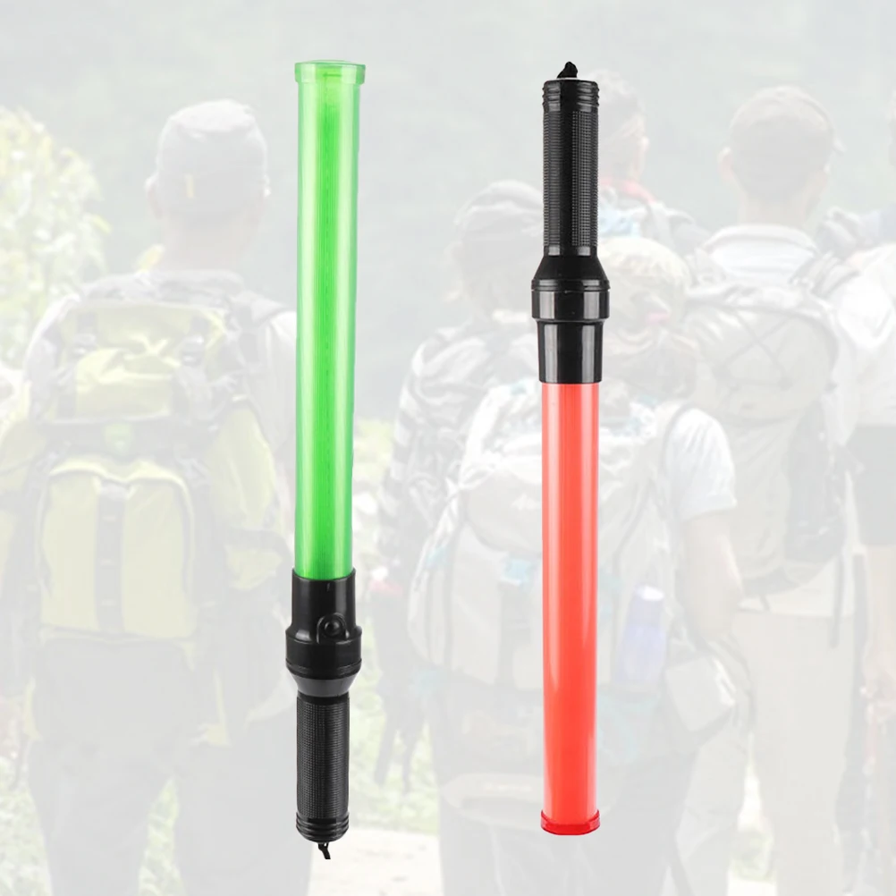 2 Stück LED Fire Baton Signal Beacon Traffic Stick Emergency Plastic Glow