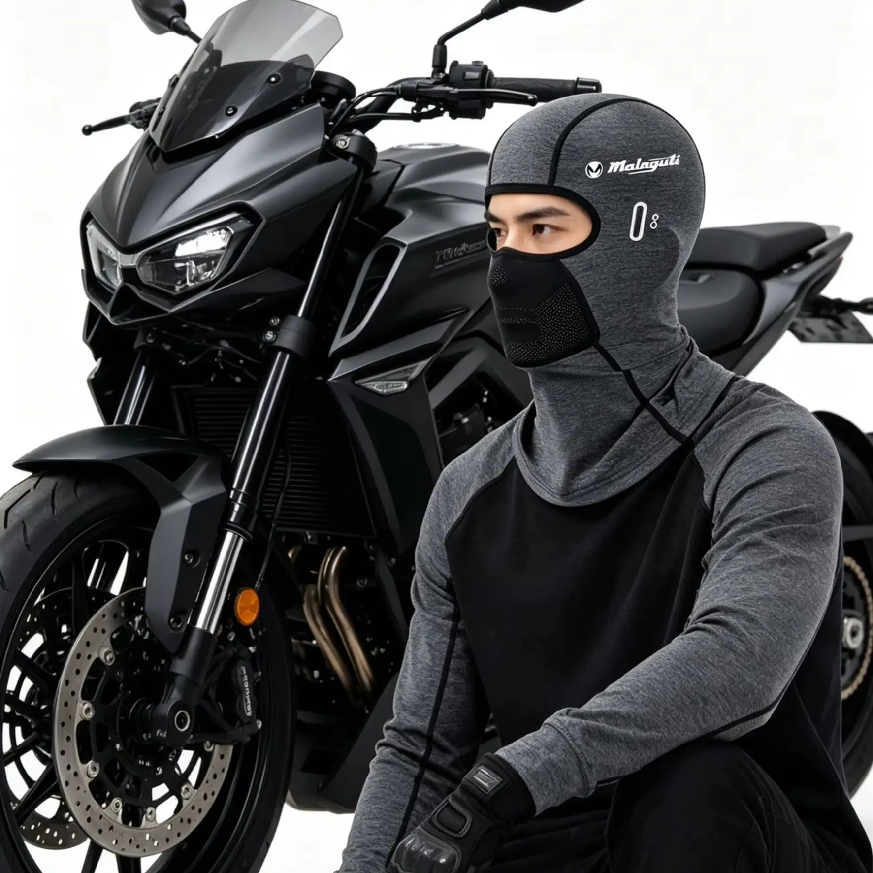 Pasamontañas de secado rápido, máscara facial completa transpirable, forro para casco, para Malaguti Phantom X150 Madison 150 Dune 125 Drakon 125 Madison 300