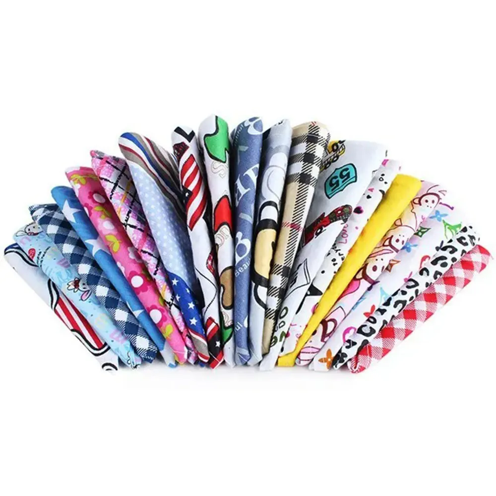 5PCS/S M L XL Dog Bandana Bulk Pet Dog Triangular Scarf Cotton Handkerchief and Scarf For Dogs Cat Bib Pet Dog Accessories