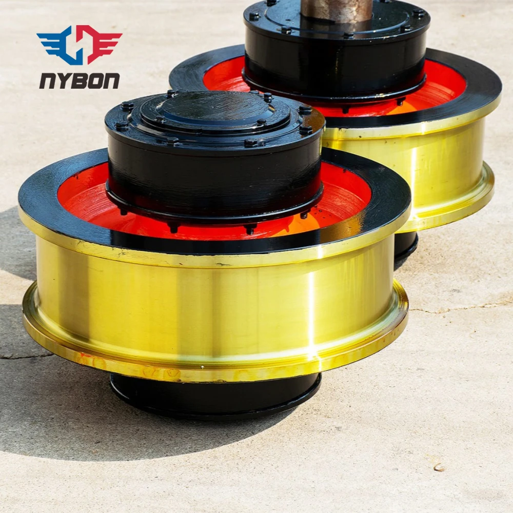 Roda Rel Flange Tunggal Roda Berjalan Derek Roda Baja Tempa