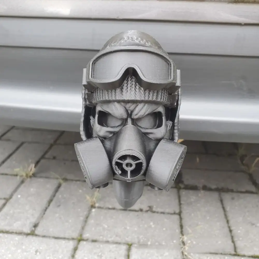 Funny 3D Printed Tow Bar Ball Cover Gas Mask Steel Helmet Trailer Hook Cover Rustproof PLA Trailer Hook Ball Cover