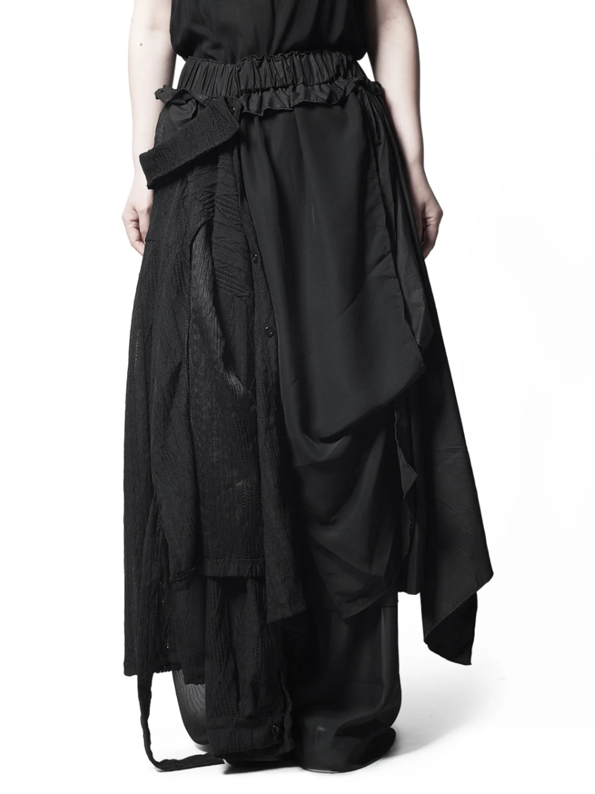 Dark Niche Designer Stitching Irregular Skirt for Men and Women