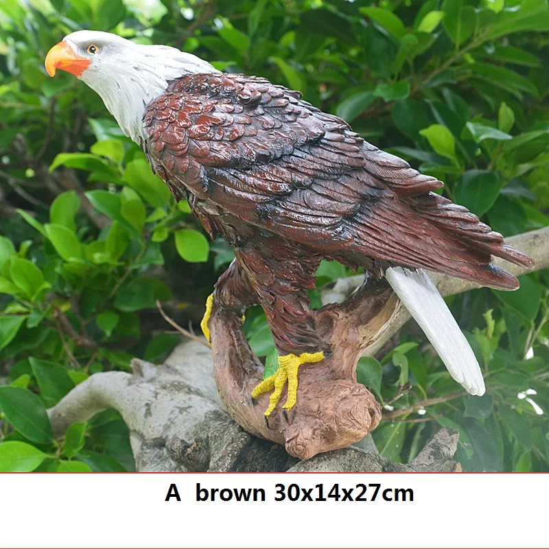 

Simulation Eagle Bird Model Enviromental Resin Tree Pendant Ornaments Craft Gardening Landscape Home Yard Decoration Gift P2071