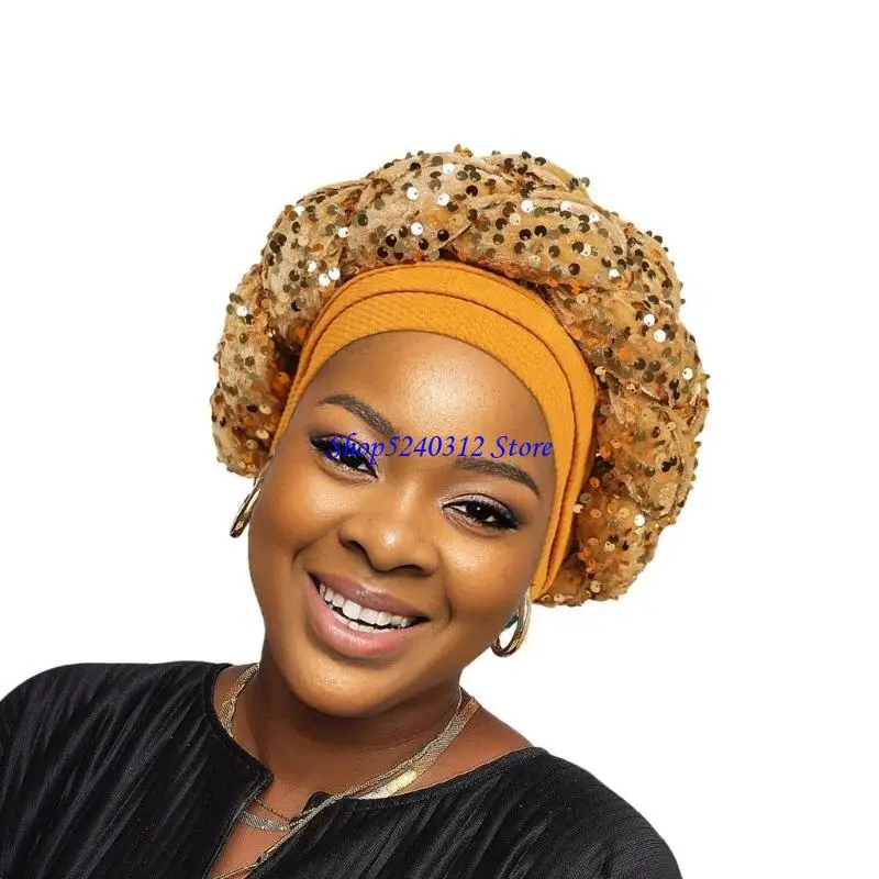 634C قبعة مريحة متعددة الوظائف قبعة مصنوعة يدويًا ناعمة قبعة ذات أنماط وطنية للحفلات والتجمعات الاجتماعية #1