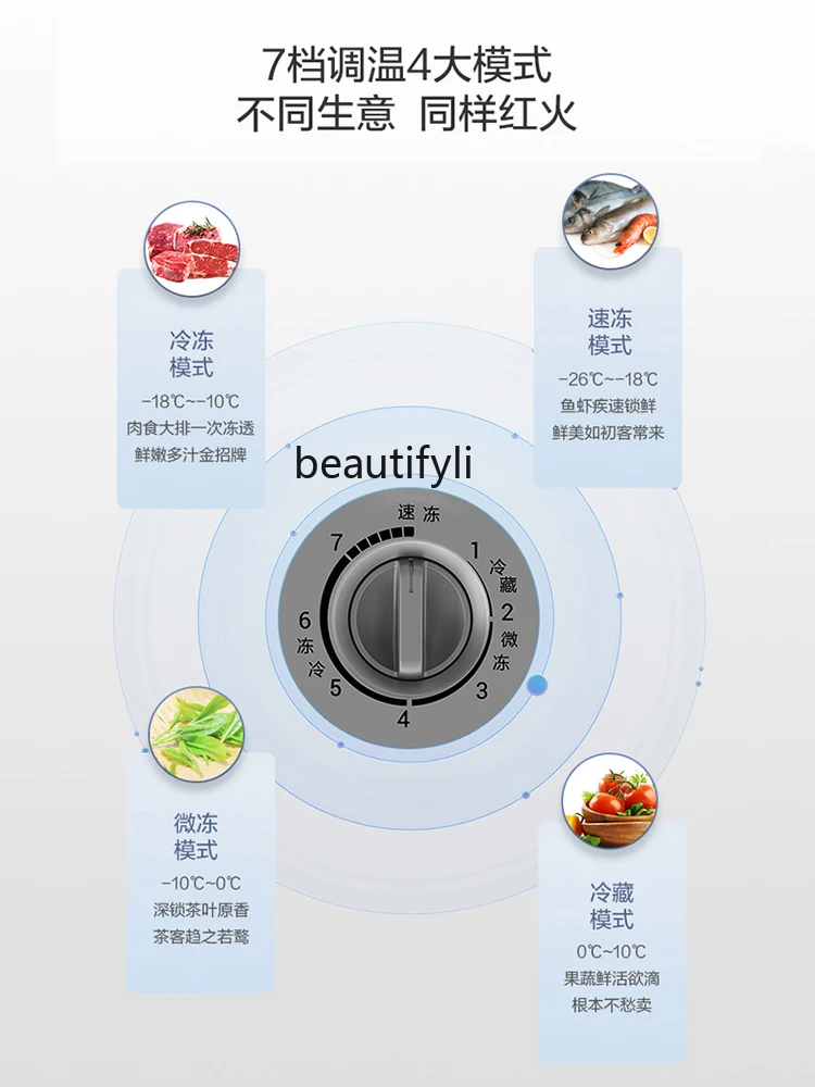 二重使用の凍結防止キャビネット冷凍庫商用水平、結合、保管、家庭