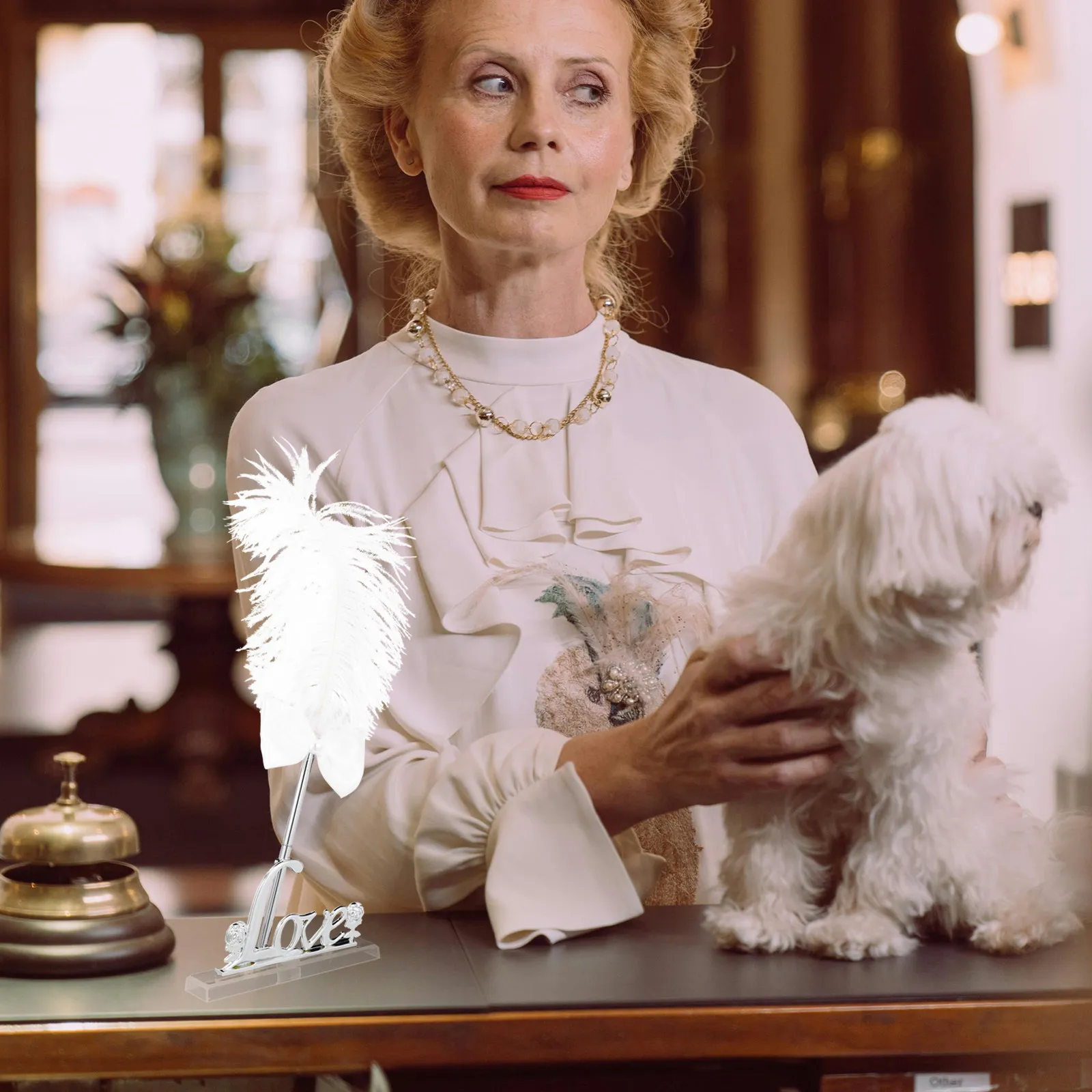 

Стильная металлическая ручка для гостей, серебристая, 2 штуки, для подписи на свадьбу, с подставкой, идеально подходит для юбилеев, дней рождения, мероприятий, плавное письмо