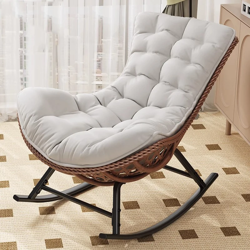 

Rattan Rocking Living Room Chairs Lounge Gaming Mobile Bedroom Chairs Luxury Relax Lazy Comfortable Poltrona Home Furniture