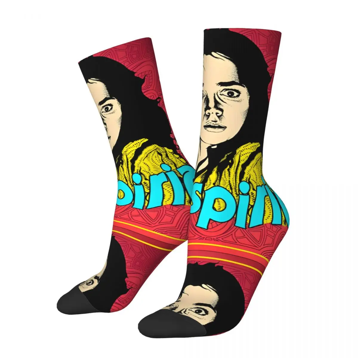 

Funny Crazy compression Suspiria Films Sock for Men Hip Hop Harajuku Suspiria Happy Seamless Pattern Printed Boys Crew Sock