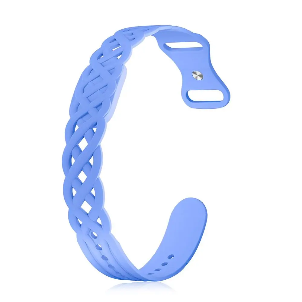 Silicone Replacement Watch Band Hollow Vine Pattern Breathable Cutout Fitness Tracker Band Sport Style for Google Fitbit Air