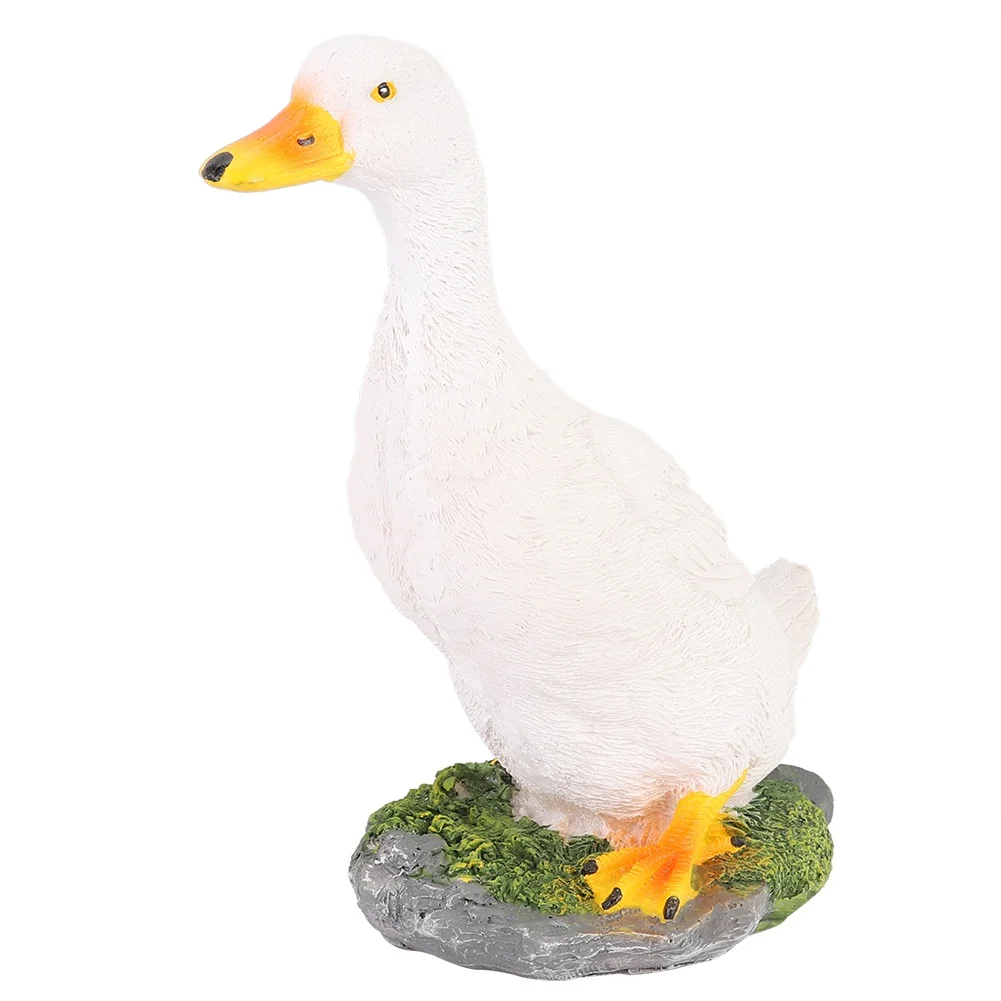

Duck Statue Garden Decoration White Animal Ornament Decoration for Garden