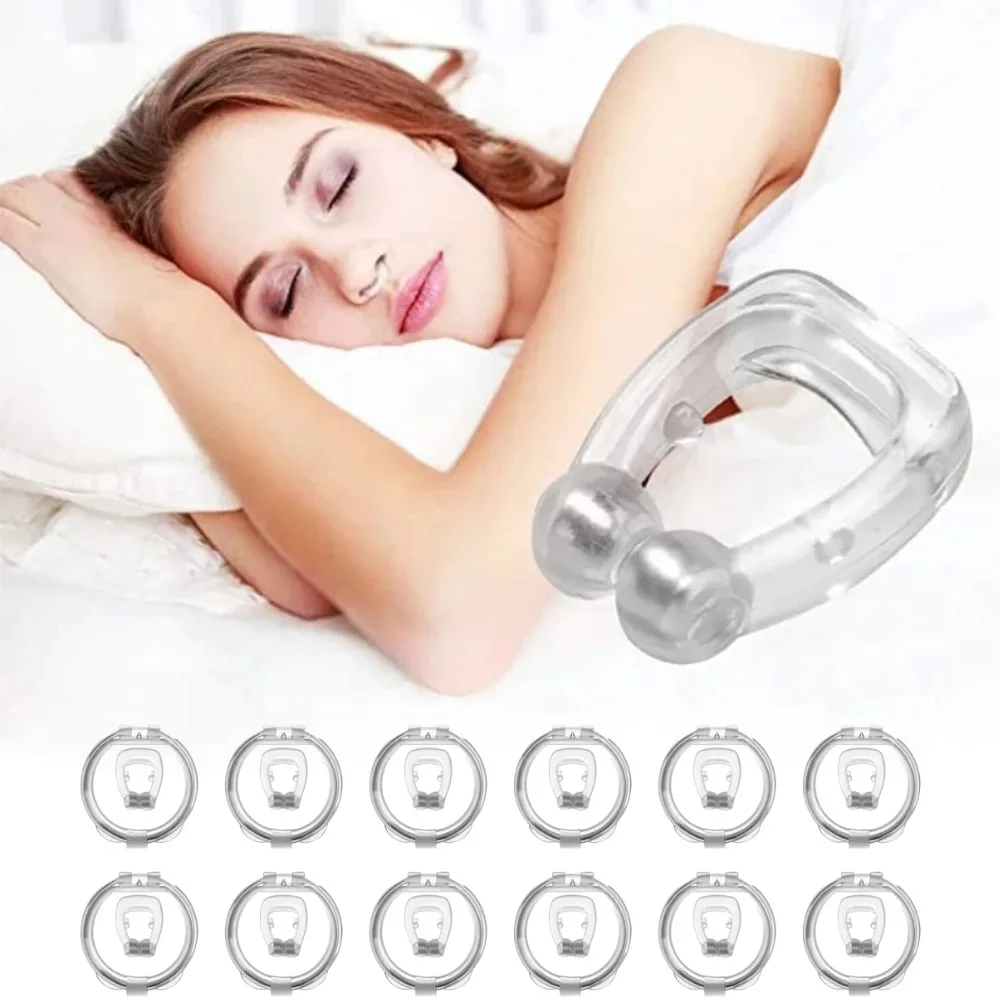 Premuim Silicone Anti Snoring Device Nose Clip Magnetic Sleep Tray Sleeping Aid Improve Sleeping Easy Breathe Apnea Guard Night