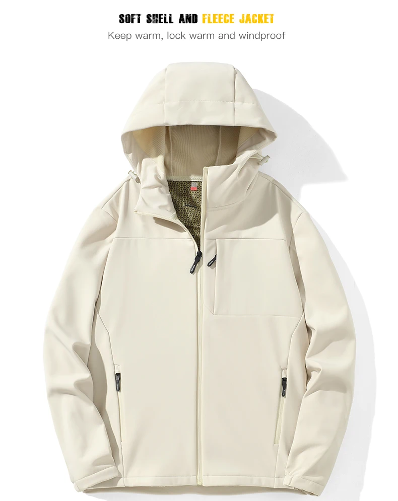 LNGXO Warme Winter-Fleecejacke für Damen, wasserdicht, winddicht, SoftShell für Wandern, Camping, Klettern, Skifahren, Outdoor, Thermomantel – Detail 15