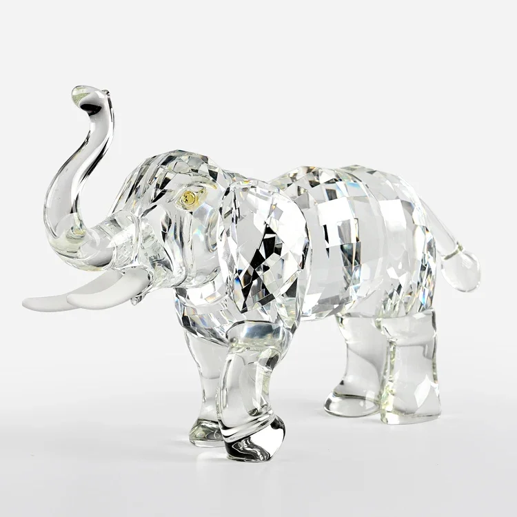 Sparkling Stylish Modern Tabletop Decorations Large Size Crystal Elephant Souvenirs  Animal Crafts