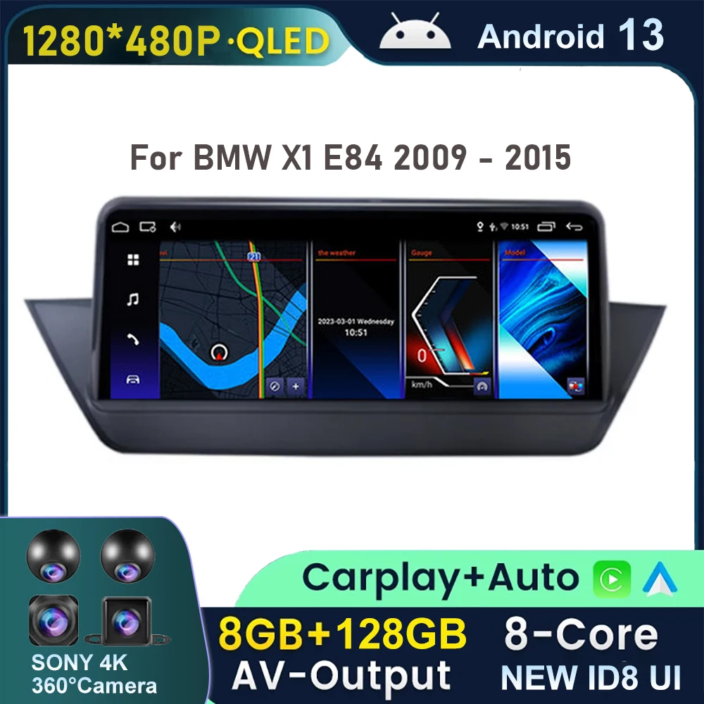 

10.25" Android 13 Car Multimedia Player GPS For BMW X1 E84 2009 - 2015 iDrive Radio Stereo Wireless Apple CarPlay