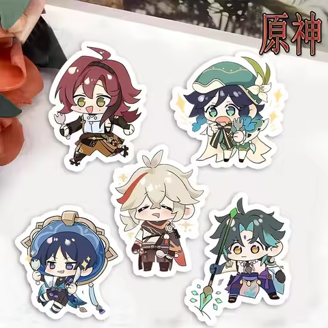 Anime Genshin Impact Kaedehara Kazuha Venti Xiao Cosplay Wind element juvenile series Student bag small pendant badge