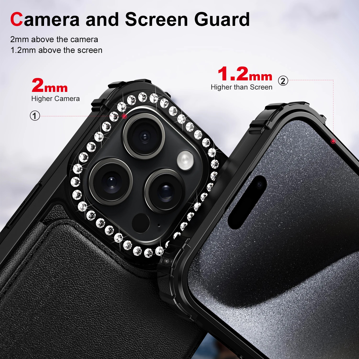 Diamant Camera Bezel En Screensaver Case Voor 15pro Max Magnetische Multifunctionele Telefoon Case Voor Sumsung S24 Plus Ultra