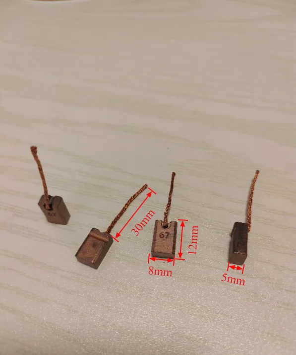 Aplicable para bomba de desgasificación de máquina de hemodiálisis Fresenius 4008, bomba de flujo, máquina de diálisis de cepillo de carbono, cepillo eléctrico 5*8*12mm