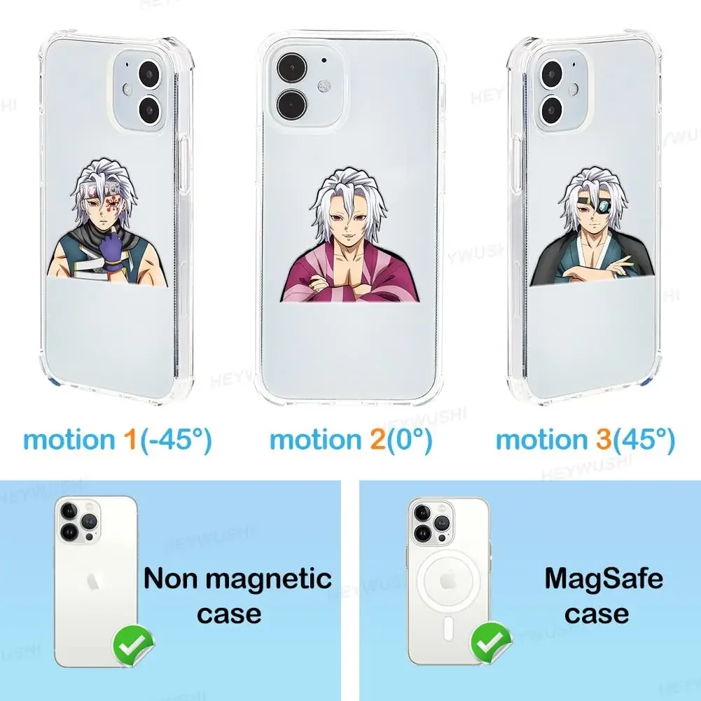 

1 Piece Demon Slayer Anime Small Motion Sticker Waterproof Decals for Phone,cup,laptop，etcs