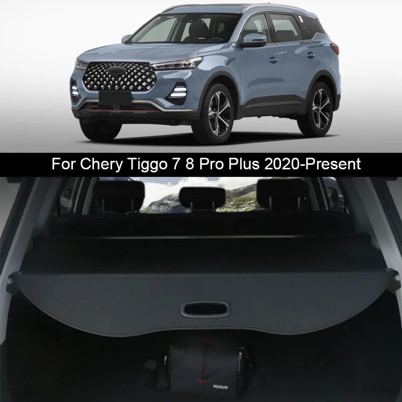 Car Rear Trunk Curtain Cover Rear Rack Partition Shelter Interior Auto Accessories For Chery Tiggo 7 8 Pro Plus 2020-2025
