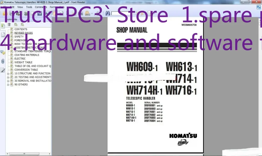 

TruckEPC3 Komatsu Telescopic Handlers Workshop Manuals (ALL)