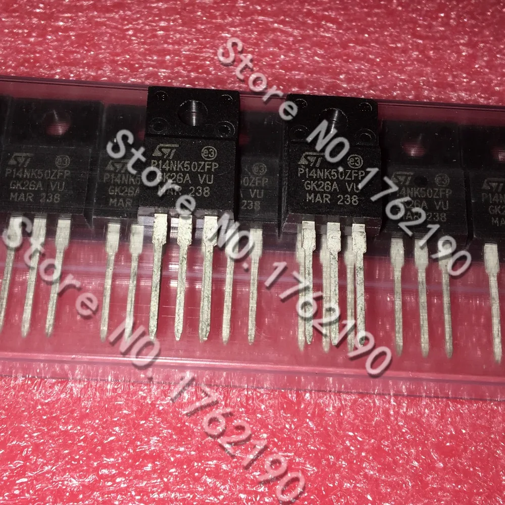 

50PCS/LOT STP14NK50ZFP P14NK50ZFP TO-220F 500V 14A