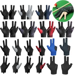 Açık parmak bilardo havuzu eldiven ayarlanabilir Sticker Polyester Snooker havuzu eldiven taşınabilir hafif kullanımlık amatör eğitim