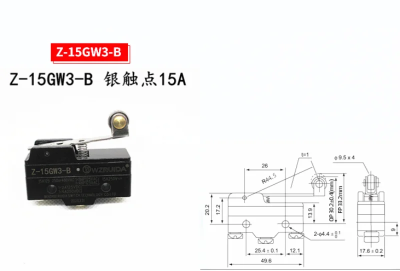 Silberkontakt 15A Endschalter, Fahrschalter, Mikroschalter LXW5/Z-15GQ/GW22/GQ21/GQ22 – Detail 11
