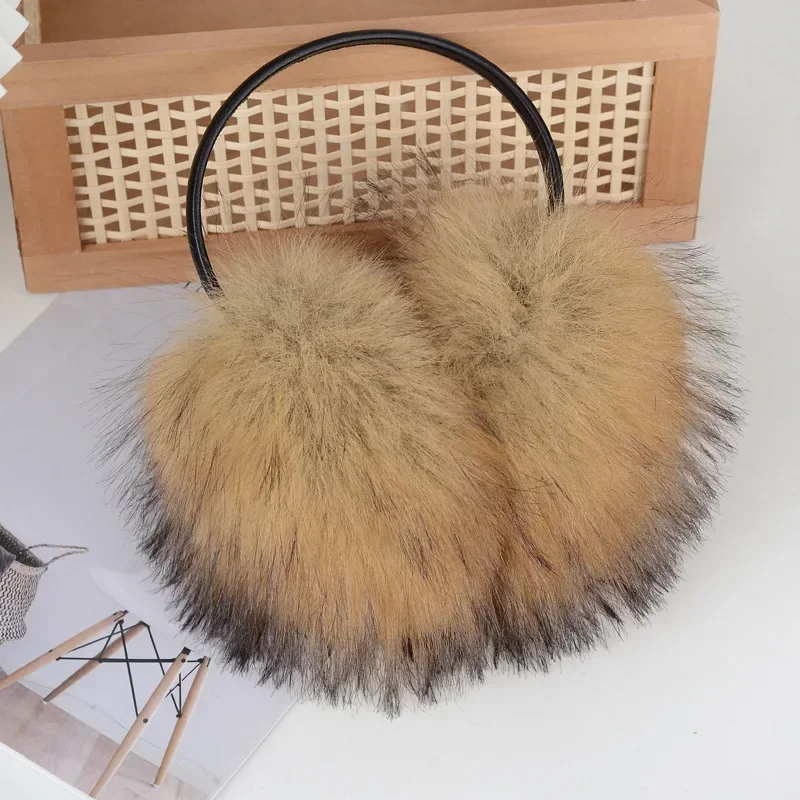 Women Winter Faux Fur Earmuffs Thick Warm Soft Faux Fox Fur Earmuffs Girls Fashion Hight Quality Faux Fox Fur Ear Protection