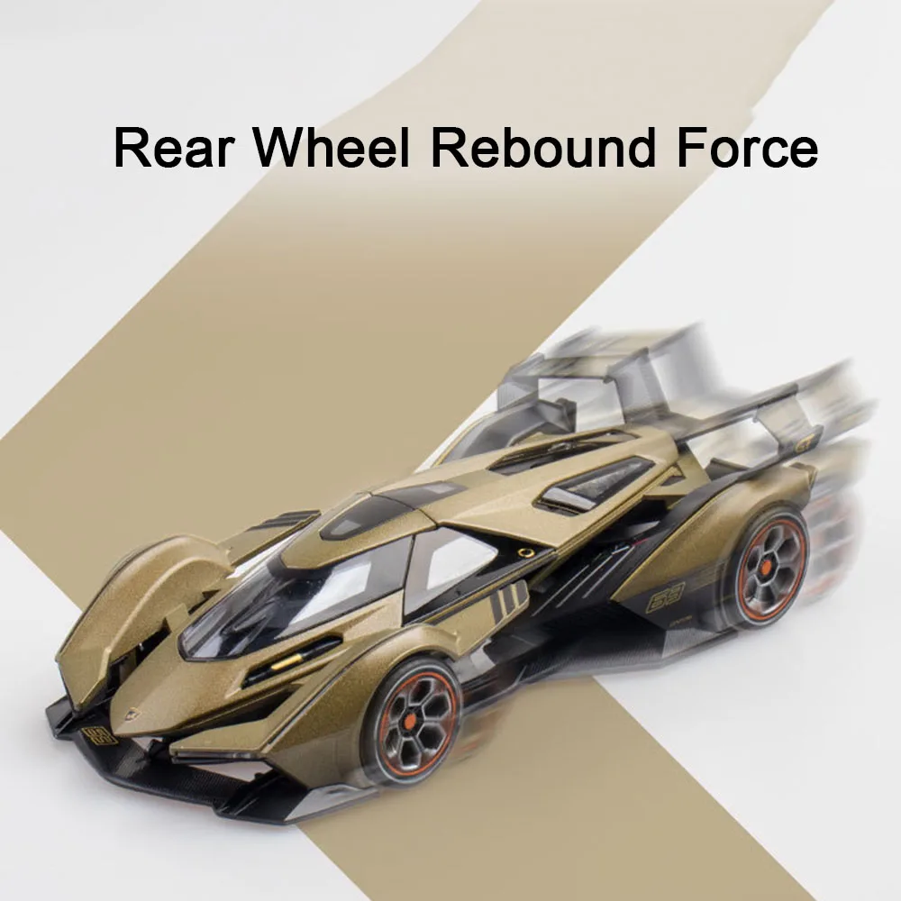 1/22 V12 스포츠카 모델 비전 VGT 그란 투리스모 합금 컨셉 다이캐스트 금속 시뮬레이션 장난감 모델 자동차 어린이 생일 선물