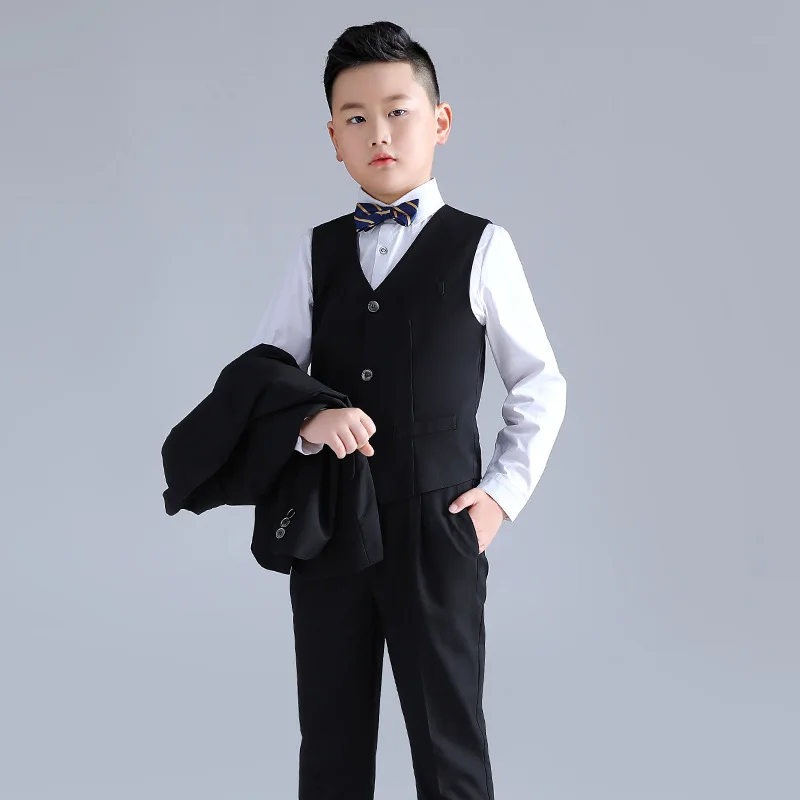 Child formal attire increase fat boy suit Optional jacket, pants, vest, tie, shirt 120-180cm party Swallowtail kid