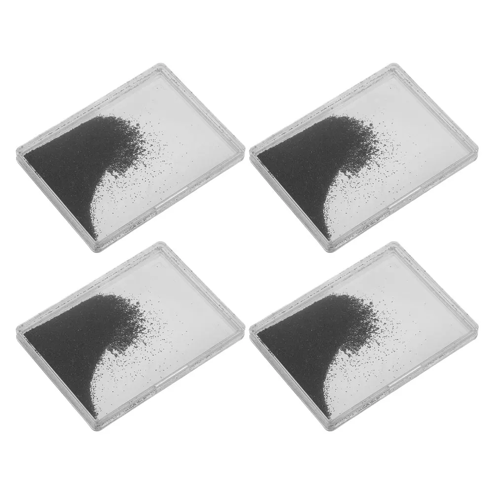 

4 Pcs Magnetic Field Demonstration Equipment Dancing Ferrofluid Cool Science Gadgets Iron Filings Black and Magnets for
