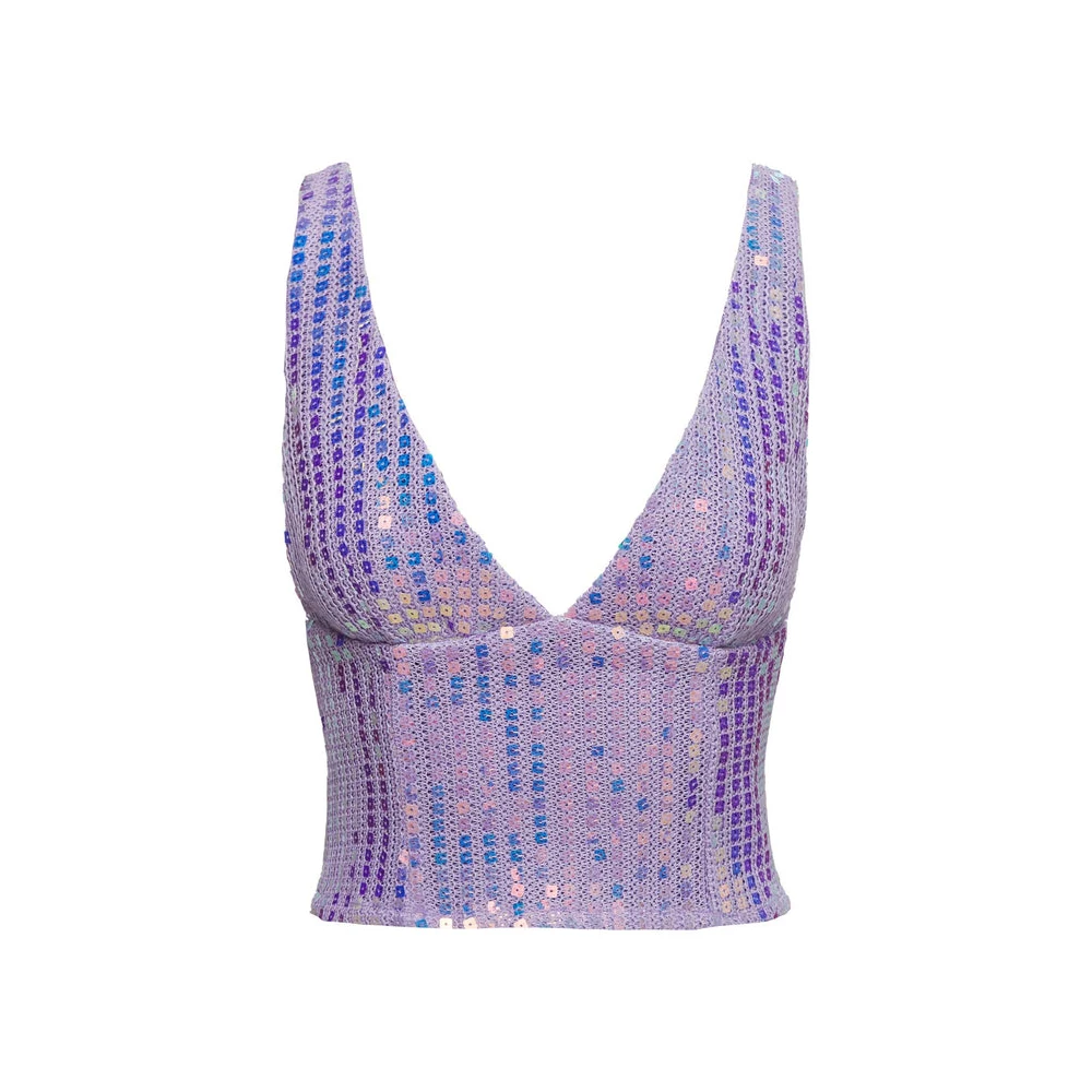 Damskie zestawy Y2K w stylu vintage, dwuczęściowe, błyszczące cekinowe topy bez rękawów i seksowne obcisłe mini spódniczki, na rave party.
