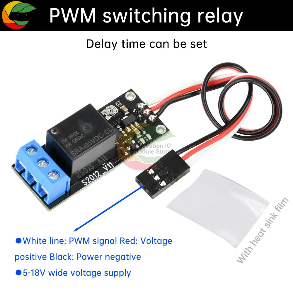 PWM Electronic Switch Relay 5-18V Model Airplane Car Model Boat Model Remote Control Aerial Light Control Can Be Set Delay