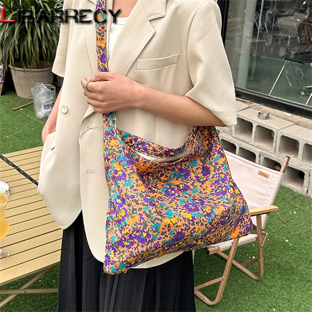 

Fashion Flower Pattern Design Quality Canvas Ladies Shoulder Bag Large Capacity Fashion Ladies Messenger Bags New Women Bag Sac