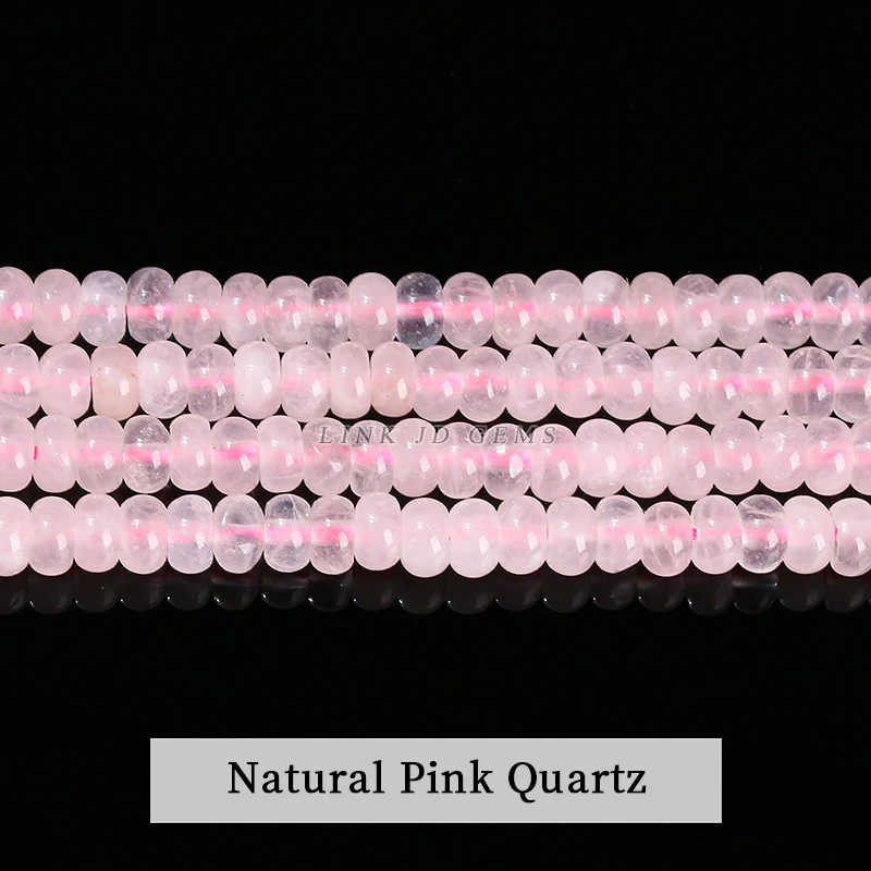 4x2mm Naturstein Rosa Quarz Türkis Hellblau Schlangenhaut Stein Abacus Spacer Perle für Schmuckherstellung Halskette Armband