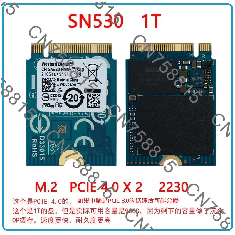 

New SN530 for SN530 1TB 2230 NVME PCIE4.0 SSD M.2
