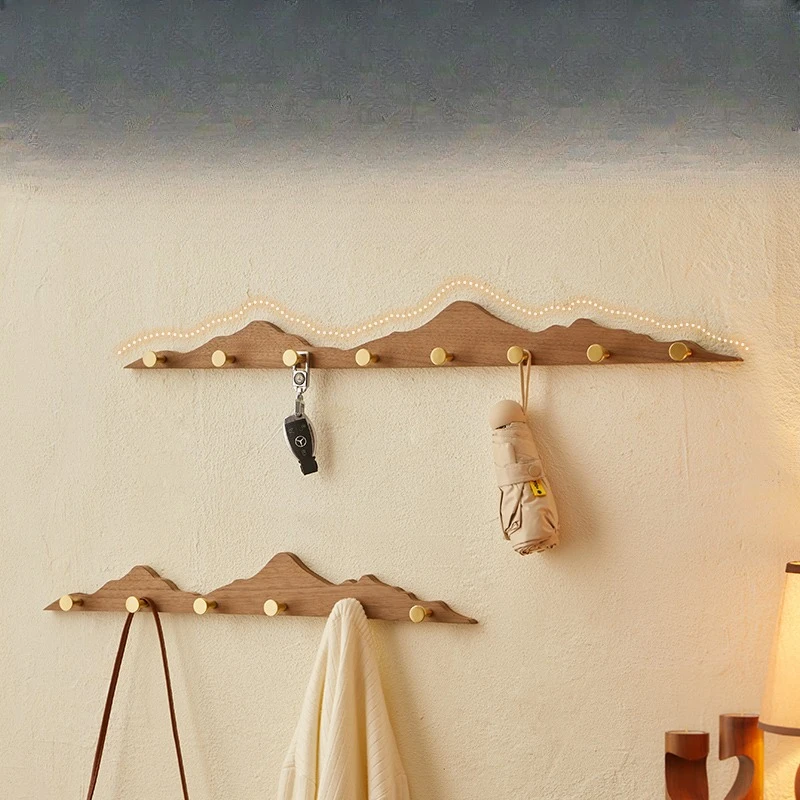 

Hanging hangers, wall hangings, wall entrance hangers, home entry, no punching solid wood