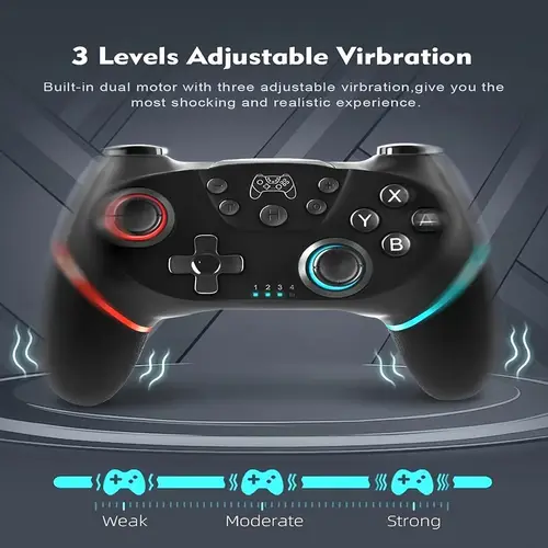 Imagen 2 del producto Controlador de juego inalámbrico para Switch Switch2 Lite OLED 6 ejes vibración pro mango NS2 Compatible con Switch pro juegos inalámbricos