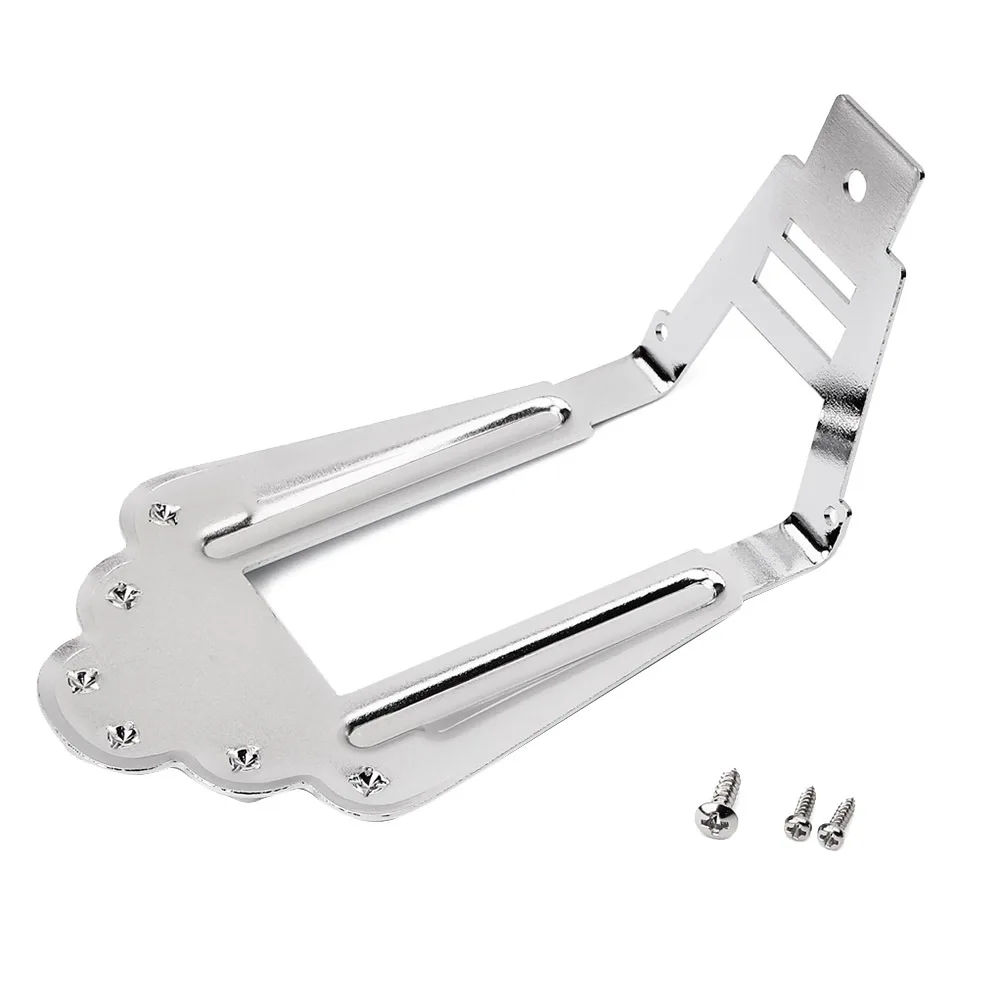 

Ga419 Silver 6 String Jazz Guitar Tailpiece Adjustable Bridge Trapezoidal Tailgate Replacement for Acoustic Electric Guitar