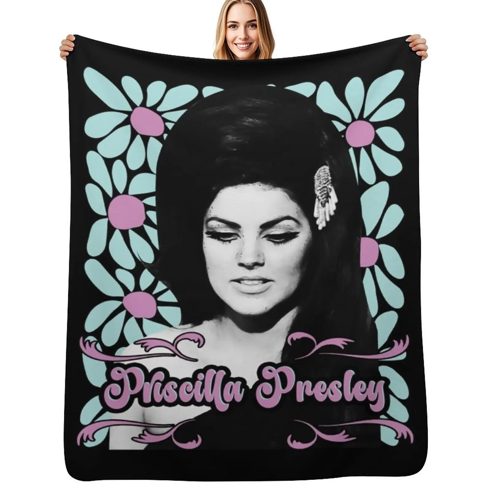 

priscilla presley Throw Blanket Bed covers manga Thermal For Sofa Thin Blankets