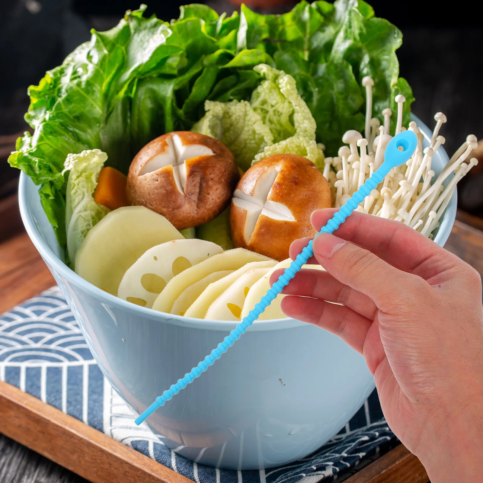 

18Pcs Silicone Self-Locking High Elasticity Cable Ties for Cord Management Vegetable Bundling Bbq Organizer Reusable Twist Ties