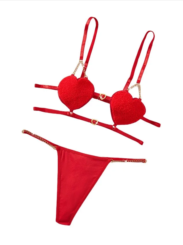 

Erotic Lingerie hot hot lingerie Red Love Backless 18 XXX Sexy Adult Female Siamese Patent Bikini Seductive Women Lingerie