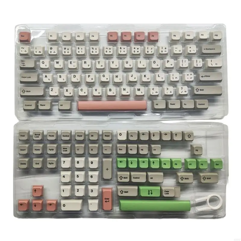 896F 138Key/Đặt hồ sơ XDA 9009 Keycaps retro PBT Sublimation Keycaps cho bàn phím cơ học