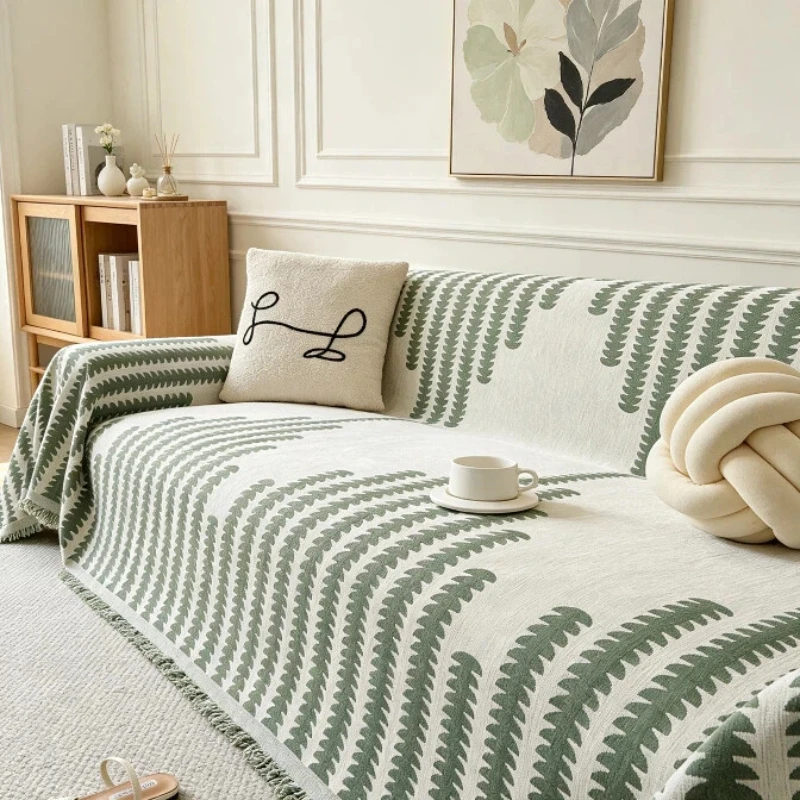 Universal Anti Slip Sofa Cushion New Shenier Sofa Towel Sofa Cover Modern Backrest Towel L-Shaped Dustproof Sofa Towel