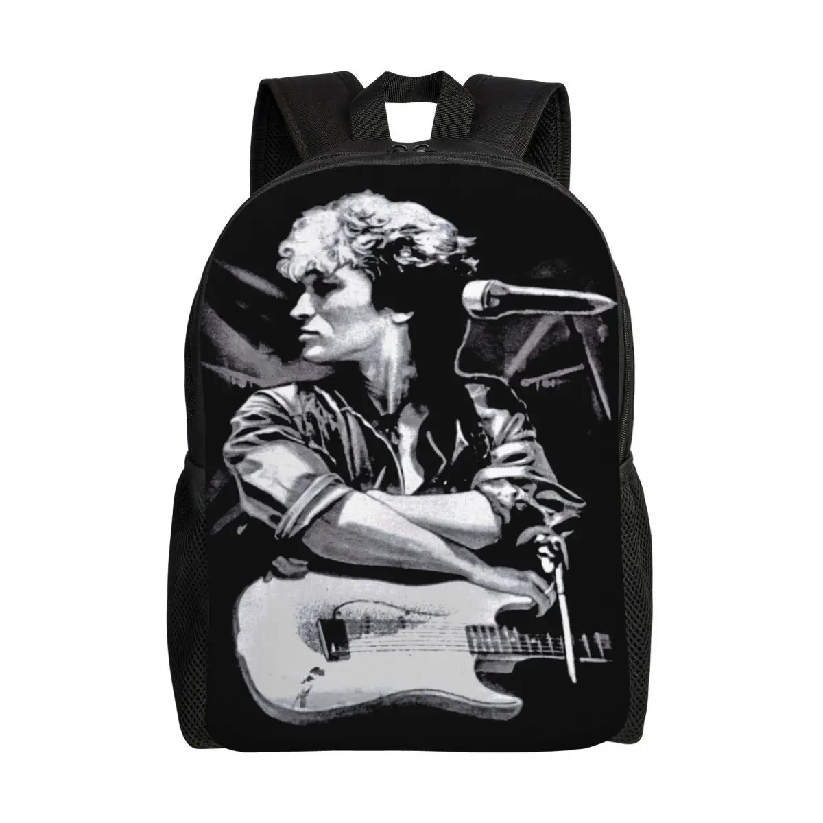 Viktor Tsoi Guitarra Mochila, Custom 3D Print, Rusian Rock, Kino College School, Sacos de Viagem, Bookbag Fits 15 "Laptop