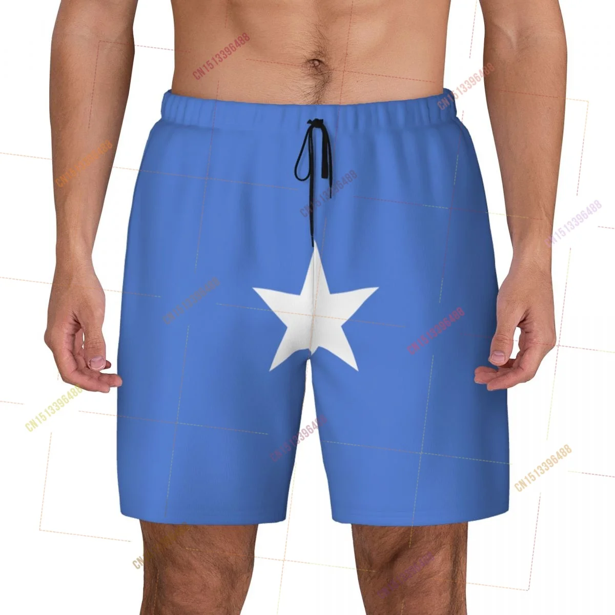 2026 Somalia Flag Top Print 3D Mens Swimming Trunks Hawaiian Bathing Beach 2 in 1 Quick-Dry Summer Swim Shorts With Pockets